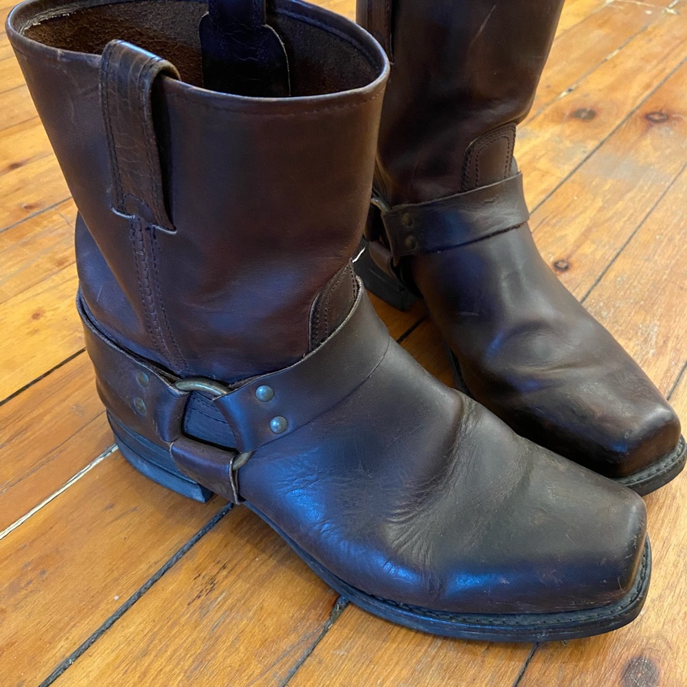 Frye Dark Brown Leather Boots - Picture 7 of 10